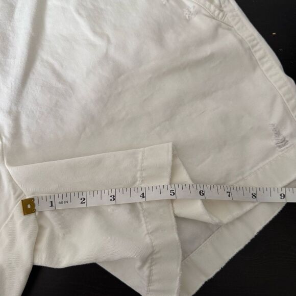 J Crew Shorts 4.5'' Womens Sz 8 White Chino Distressed Coastal Beach Summer - Picture 14 of 14